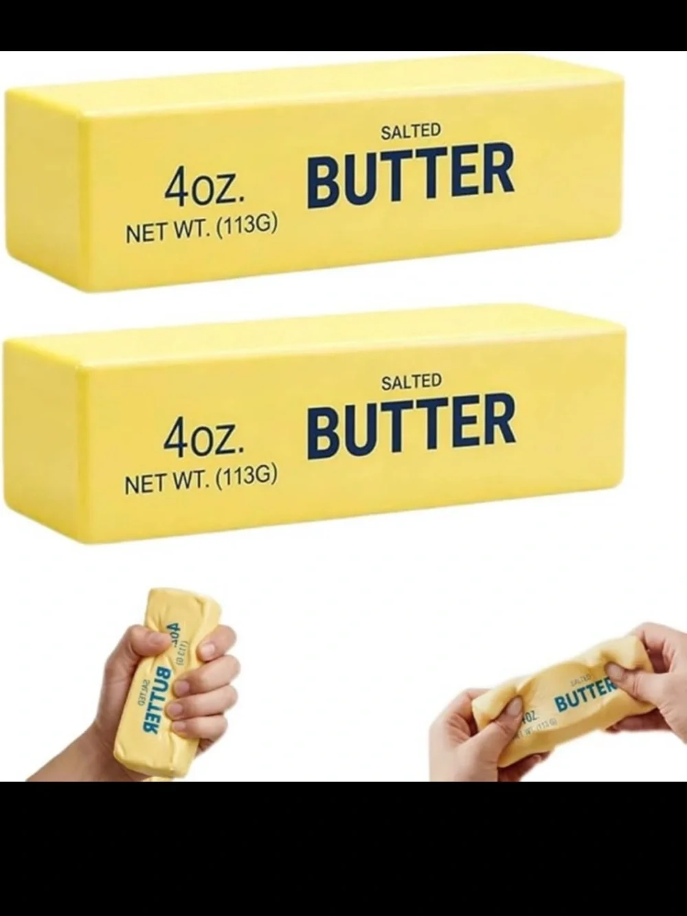 Butter Squishy, Slow Rising Soft Squeeze Toys Set of 2, Cute Butter Squeeze Toy